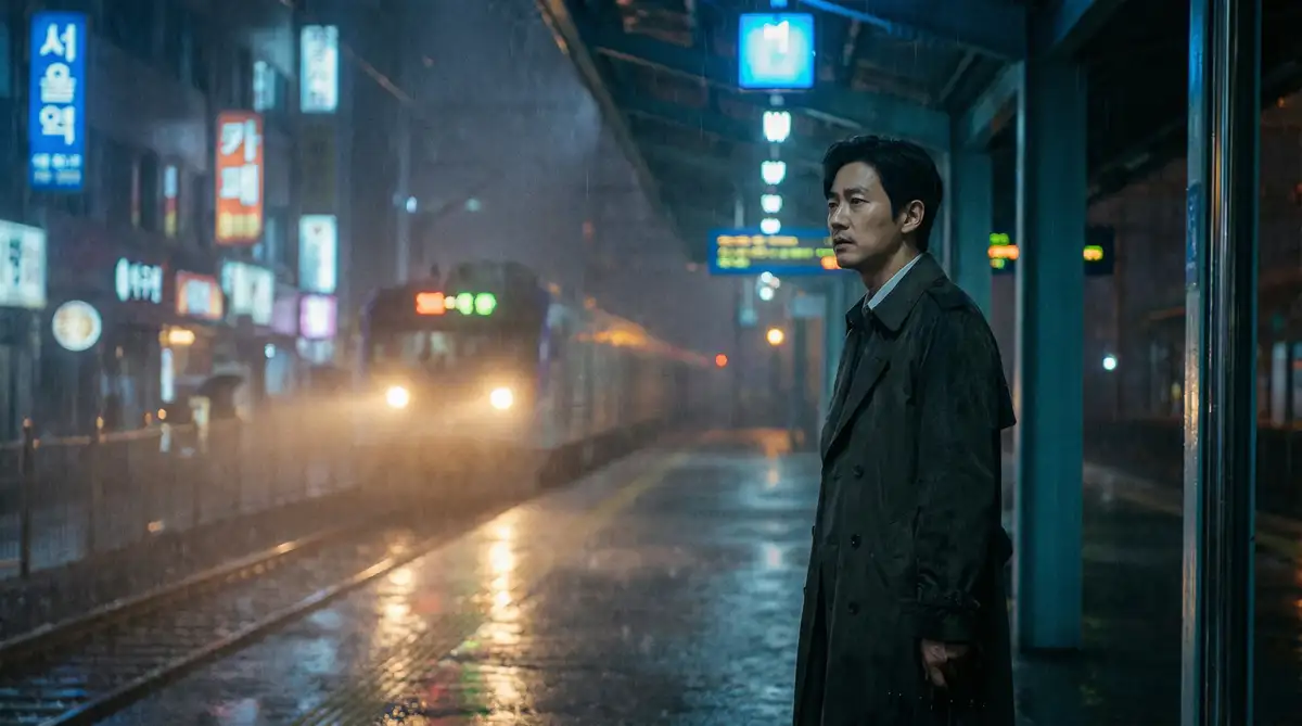 韩国伦理电影经典场景 - 雨夜车站，伦理片 馆藏影像